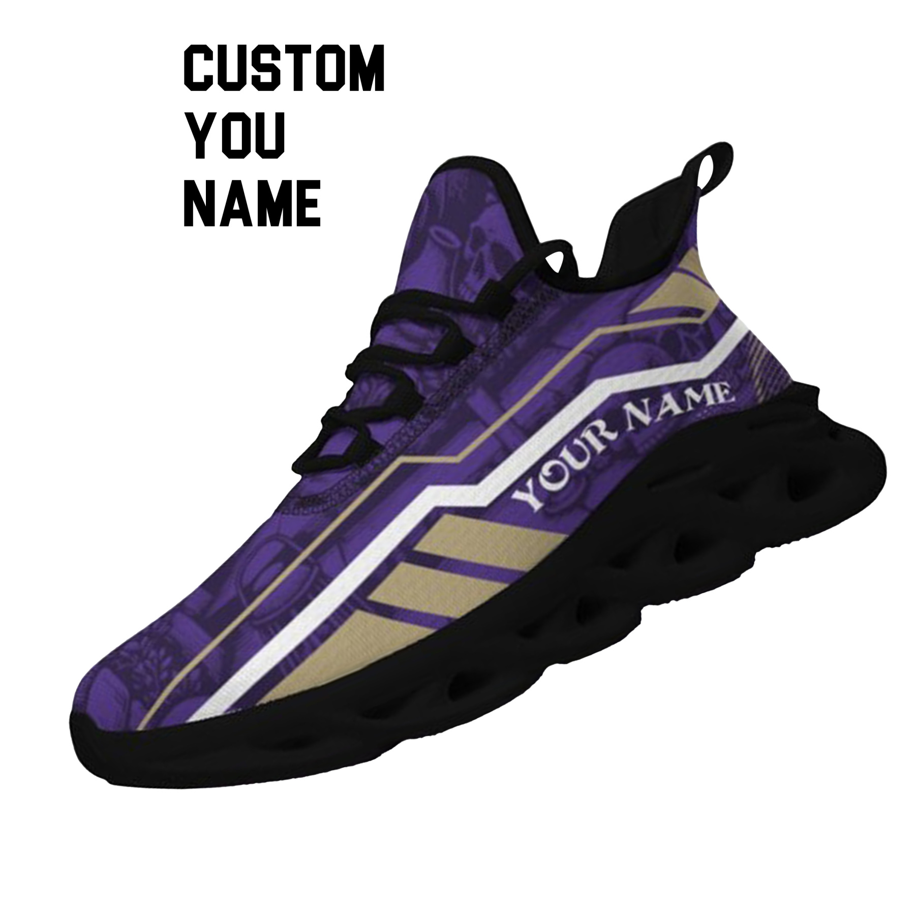 Max Sowl-25-yy-Seattle-13-1, Personalized Washington Huskies Custom Max Sowl Shoes, Patriotic Running Sneakers, Custom Comfortable Walking Shoes