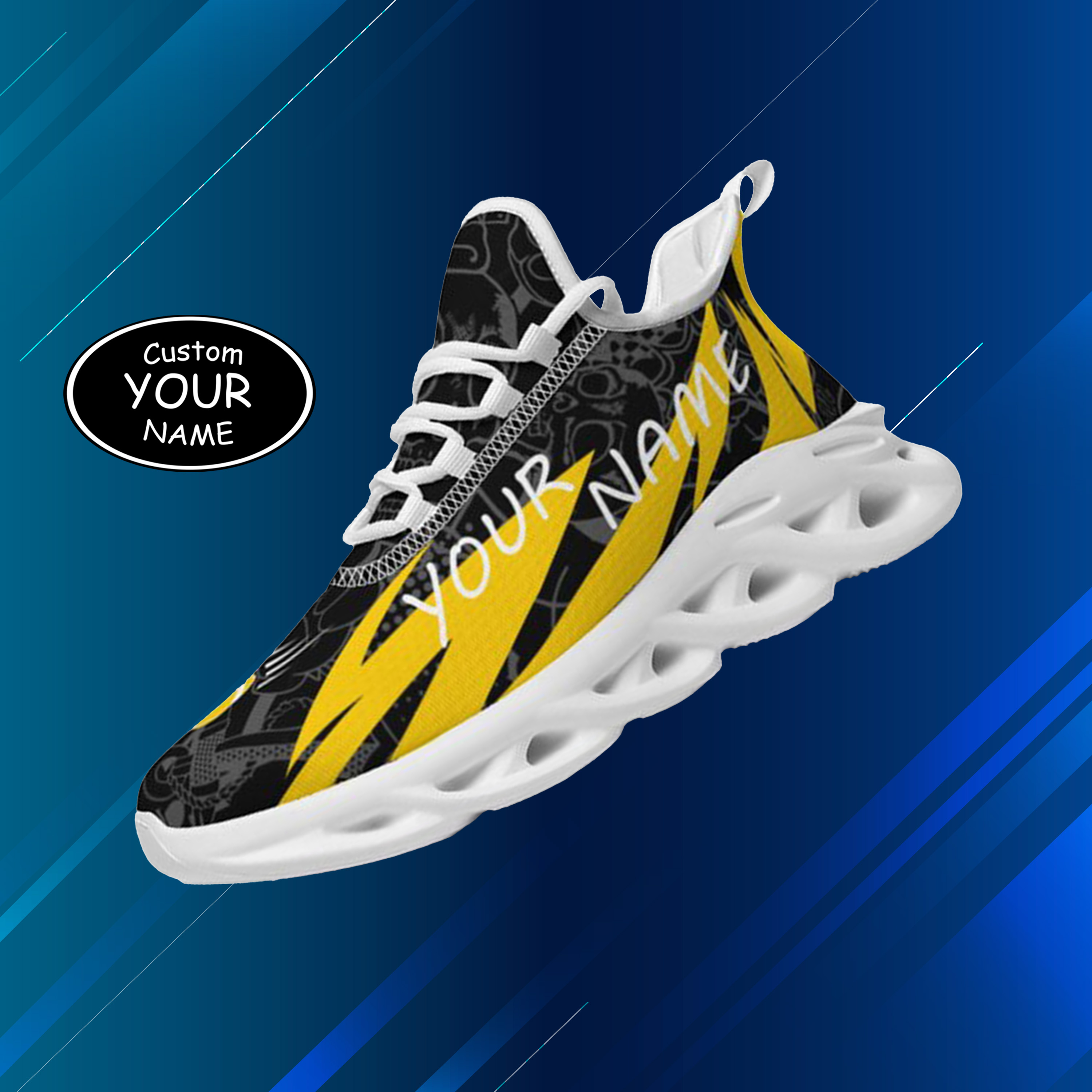 Personalized Iowa Hawkeyes Custom Max Sowl Shoes, Personalized Sport Footwear, Custom Color-Blocked Running Shoes