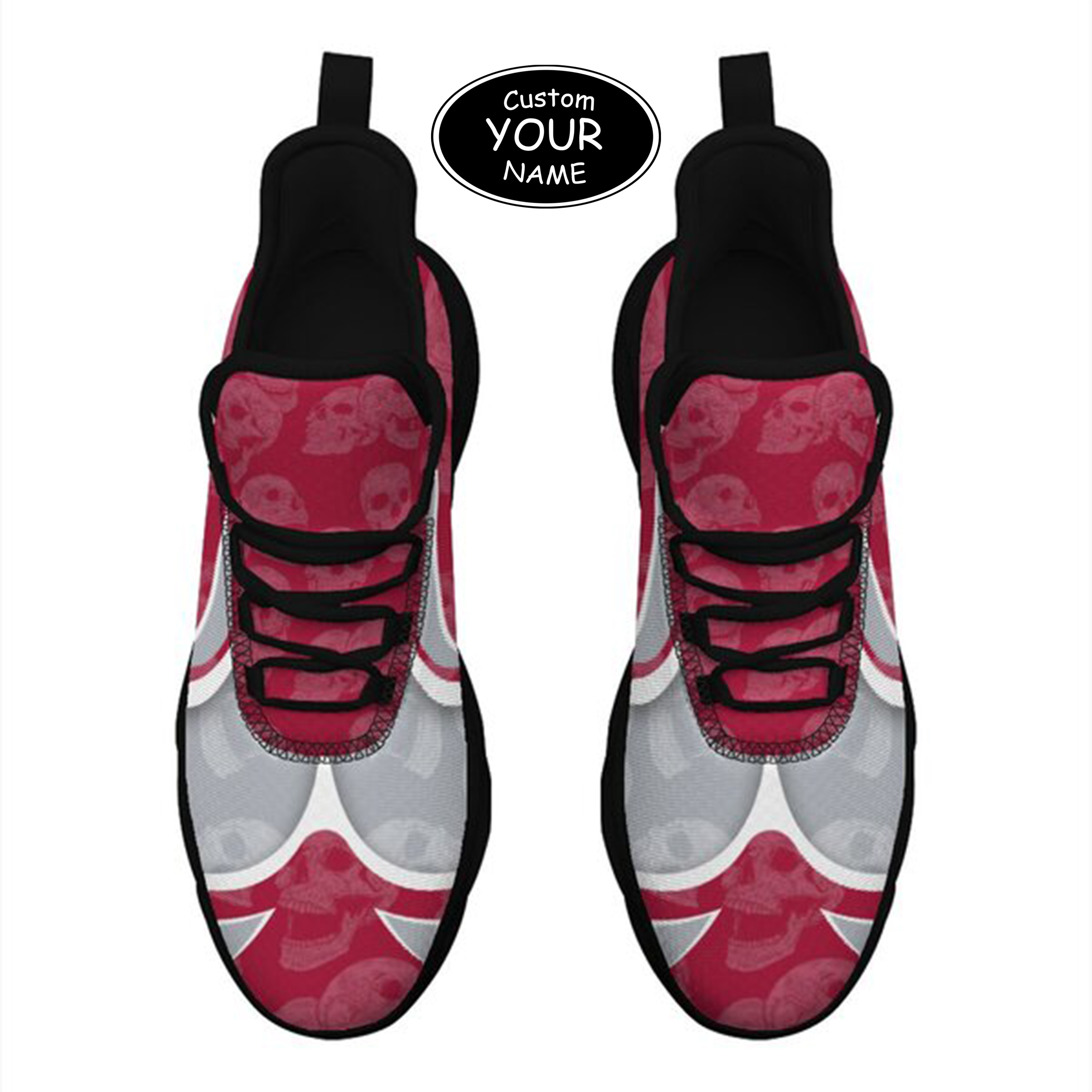 Max Sowl-25-cy-Tuscaloosa-2-5, Personalized Alabama Crimson Tide Custom Max Sowl Shoes, Personalized Skull Sport Footwear, Custom Color-Blocked Running Shoes