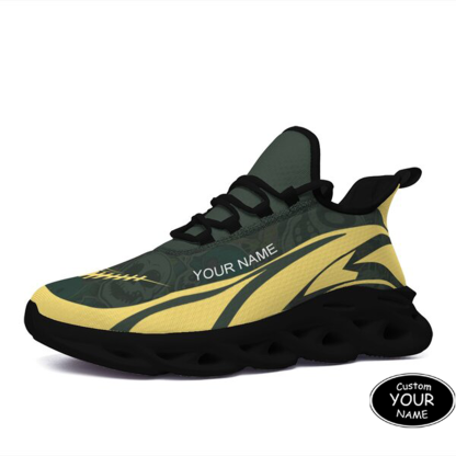 Personalized  Green Bay Sneakers, Custom Breathable Walking Shoes, Patriotic Running Shoes,Max Sowl-25-yy-Green Bay-13-1