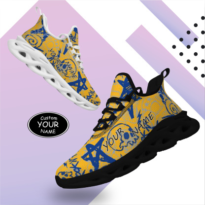 Pittsburgh, Personalized Sneakers, Custom Breathable Walking Shoes, Patriotic Running Shoes