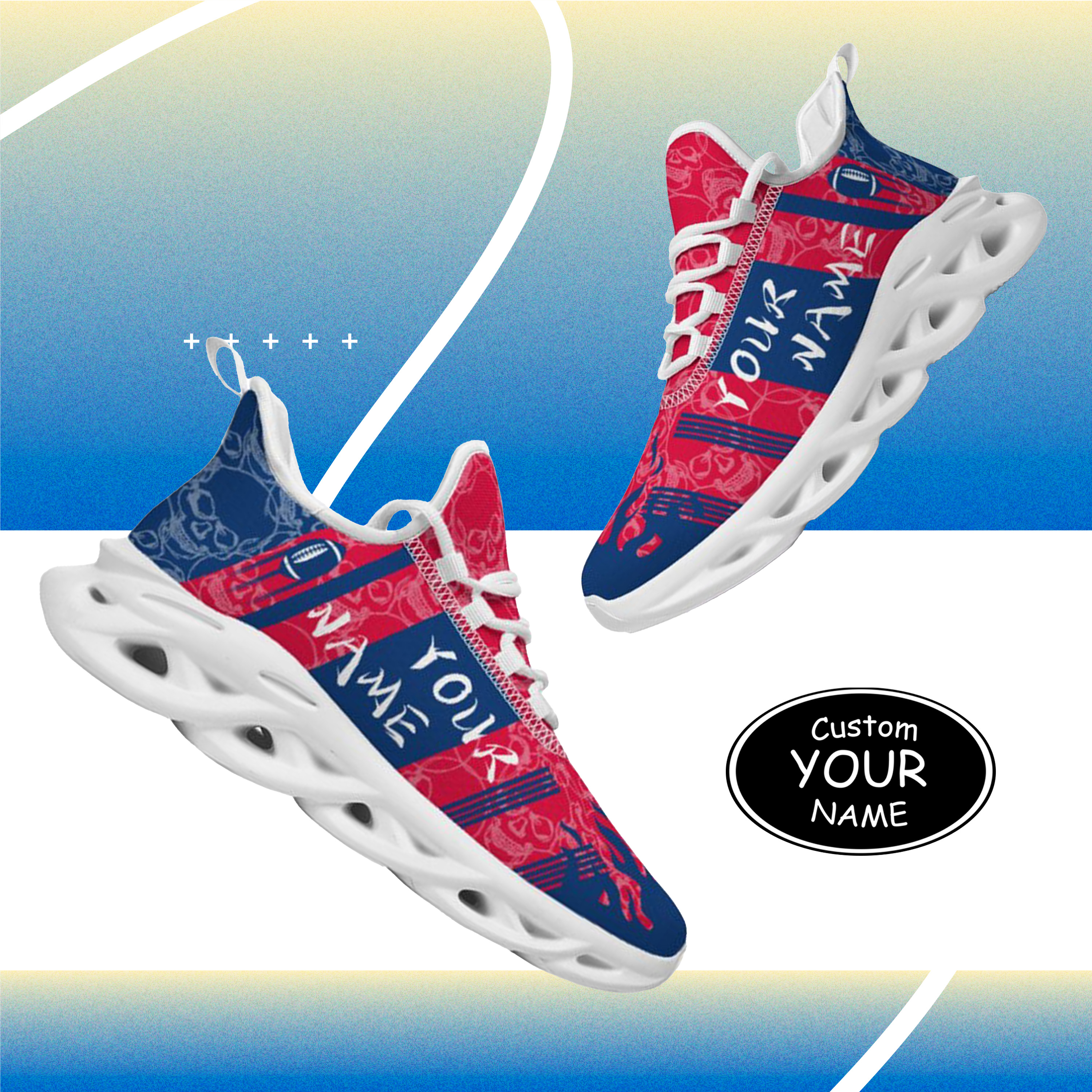 Max Sowl-25-yy-Fresno-18-3, Personalized Fresno State Bulldogs Custom Max Sowl Shoes, Patriotic Running Sneakers, Custom Comfortable Walking Shoes