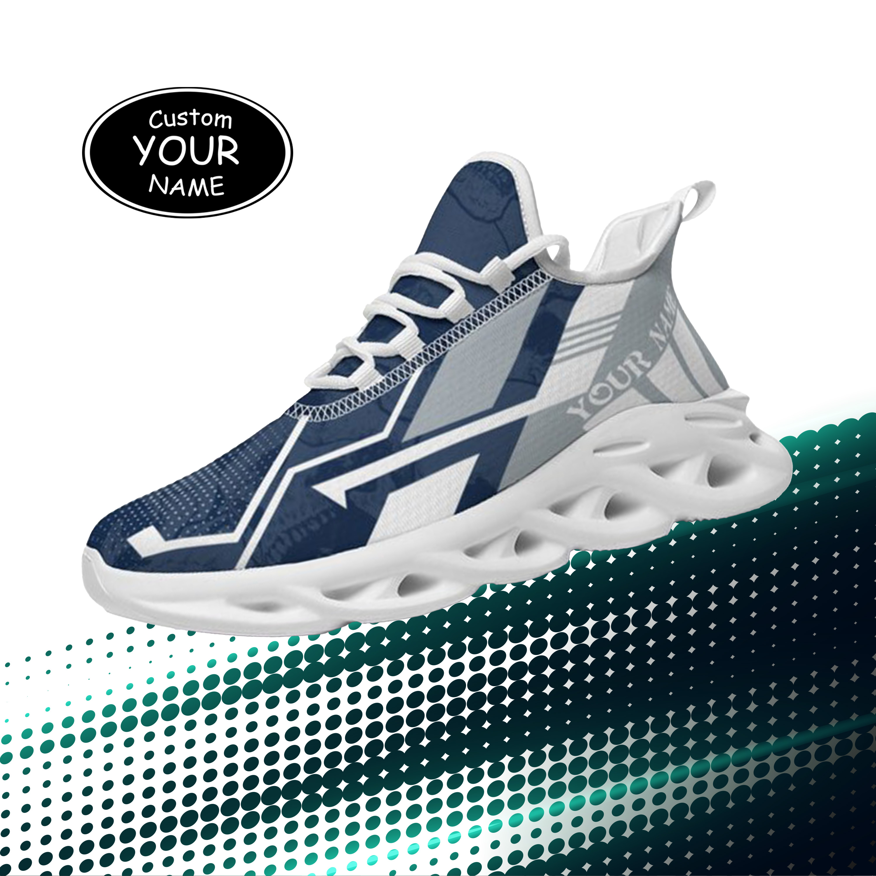 Personalized Penn State Nittany Lions Custom Max Sowl Shoes, Personalized Skull Sport Footwear, Custom Color-Blocked Running Shoes