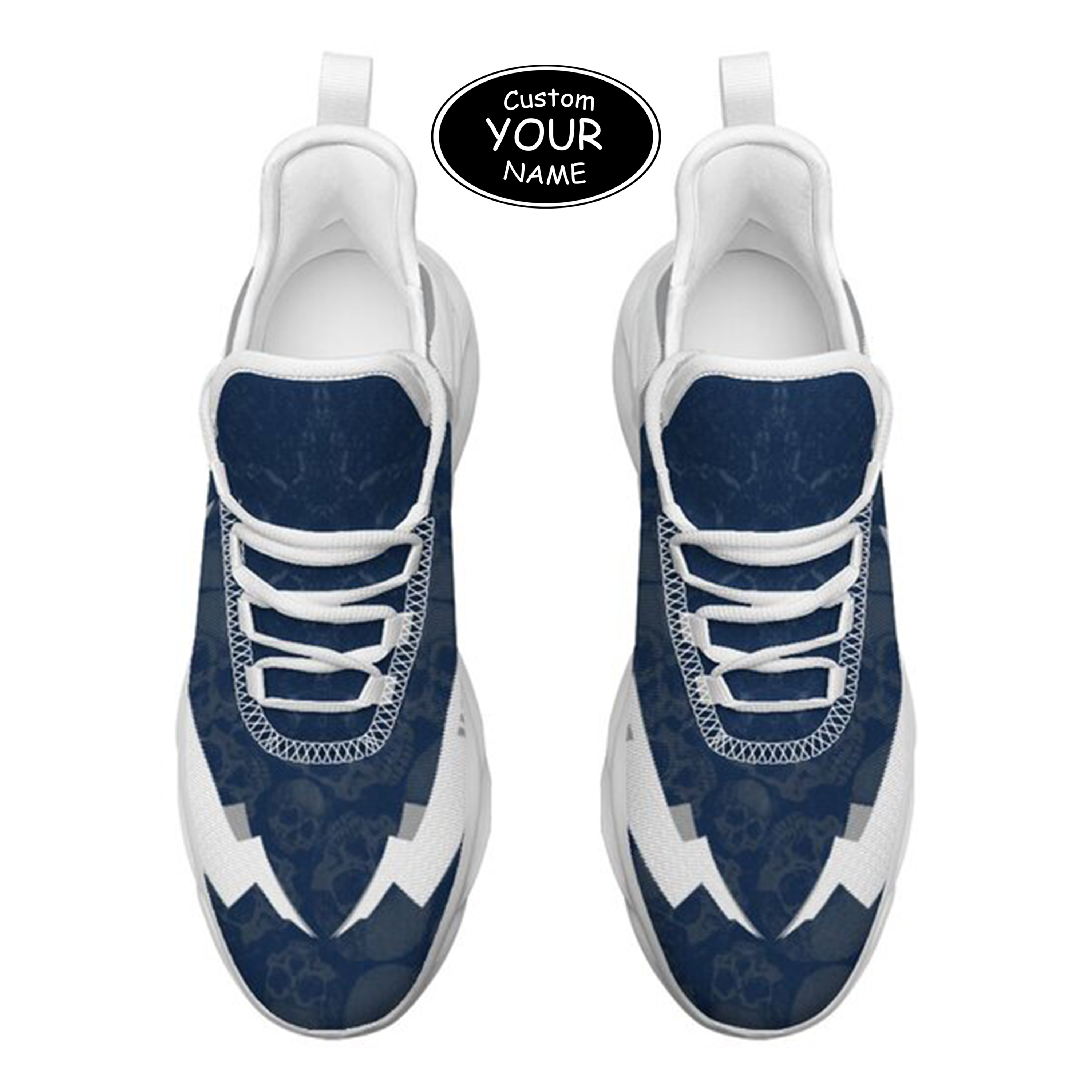 Max Sowl-25-cy-State College-17-6, Personalized Penn State Nittany Lions Custom Max Sowl Shoes, Personalized Skull Sport Footwear, Custom Color-Blocked Running Shoes