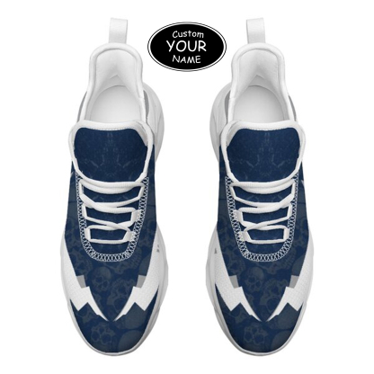 Max Sowl-25-cy-State College-17-6, Personalized Penn State Nittany Lions Custom Max Sowl Shoes, Personalized Skull Sport Footwear, Custom Color-Blocked Running Shoes