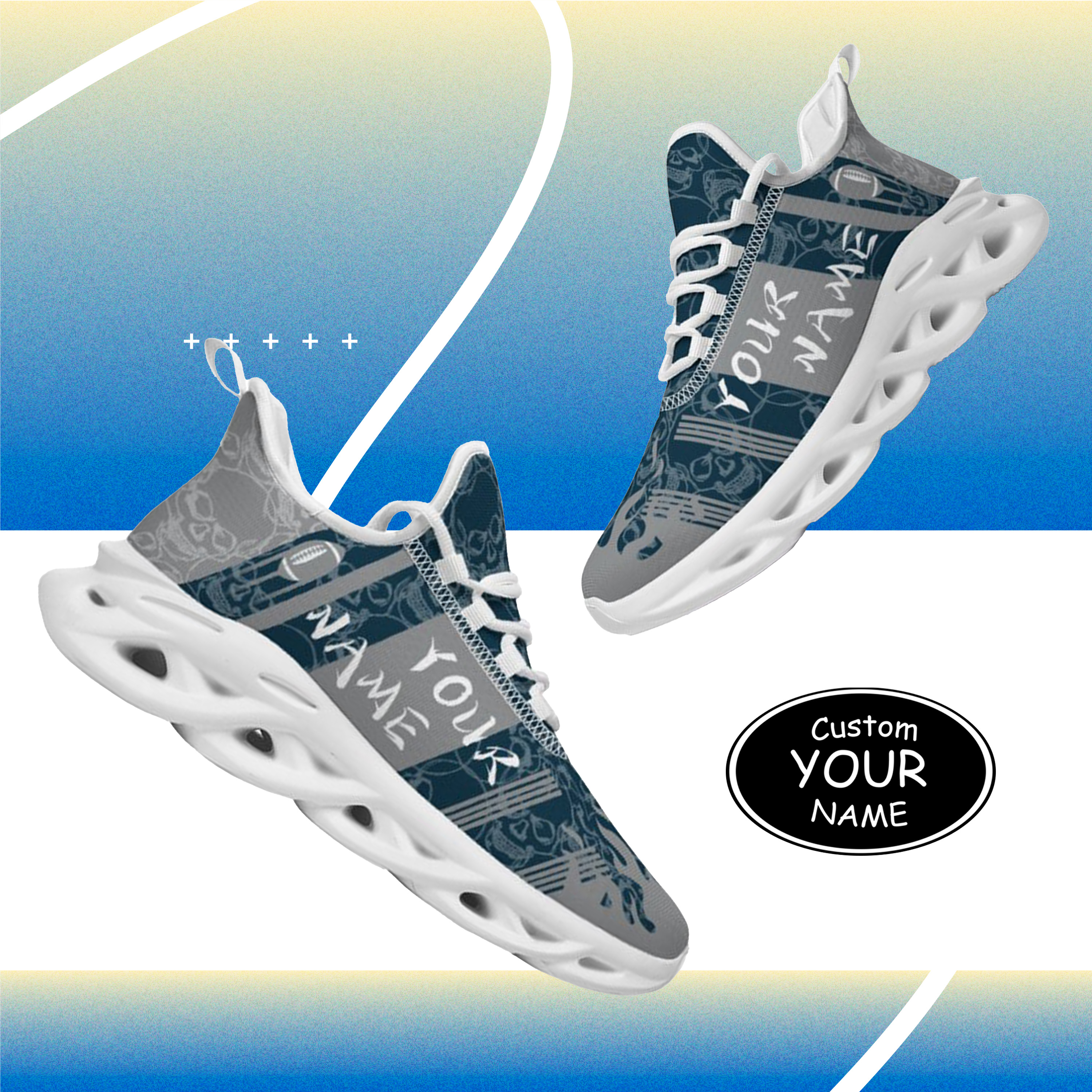 Personalized Utah State Aggies Custom Max Sowl Shoes, Patriotic Running Sneakers, Custom Comfortable Walking Shoes