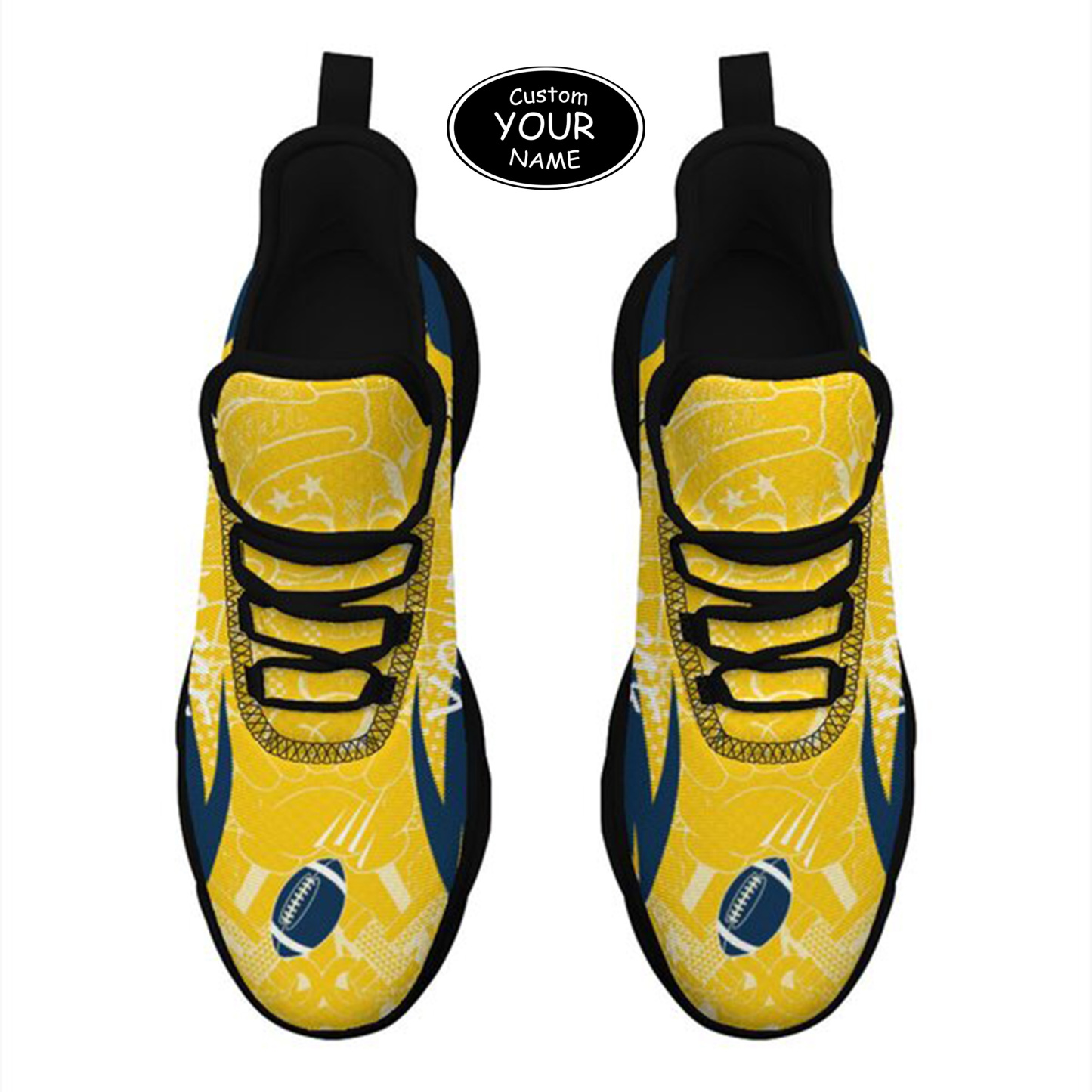 Max Sowl-25-yy-Ann Arbor-14-4, Personalized Michigan Wolverines Custom Max Sowl Shoes, Personalized Sport Footwear, Custom Color-Blocked Running Shoes