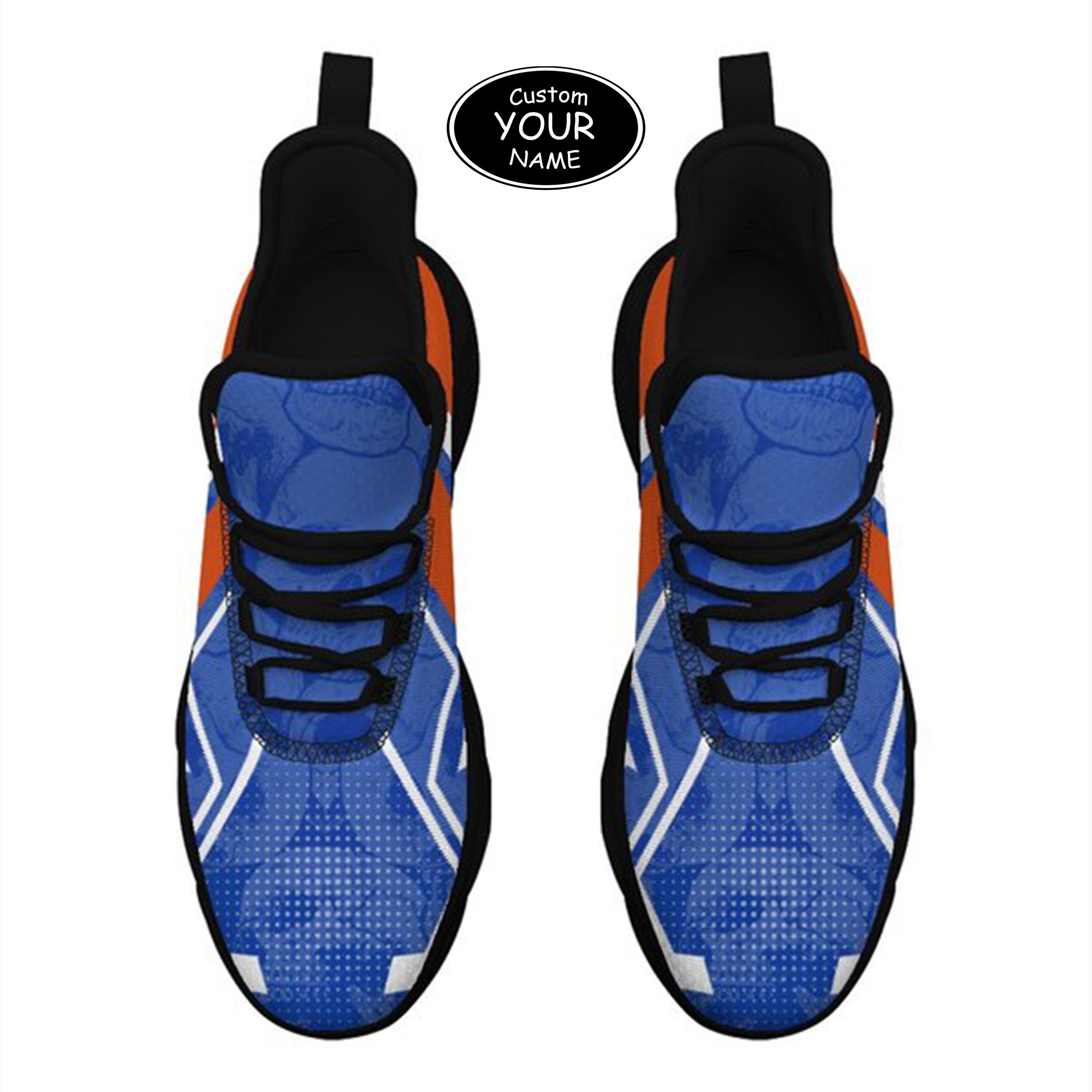 Max Sowl-25-yy-Boise-23-5, Personalized Boise State Broncos Custom Max Sowl Shoes, Personalized Skull Sport Footwear, Custom Color-Blocked Running Shoes