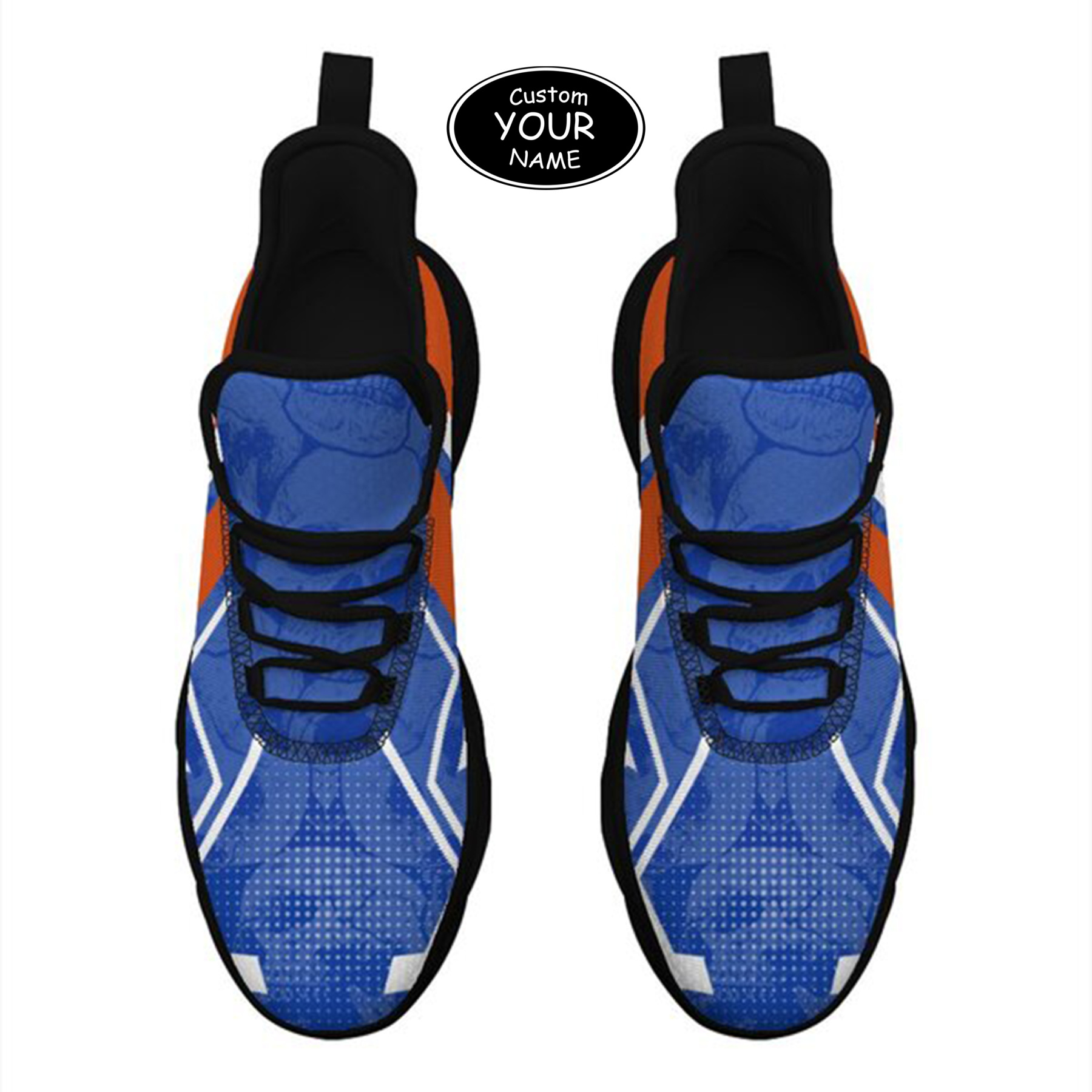 Max Sowl-25-yy-Boise-23-5, Personalized Boise State Broncos Custom Max Sowl Shoes, Personalized Skull Sport Footwear, Custom Color-Blocked Running Shoes