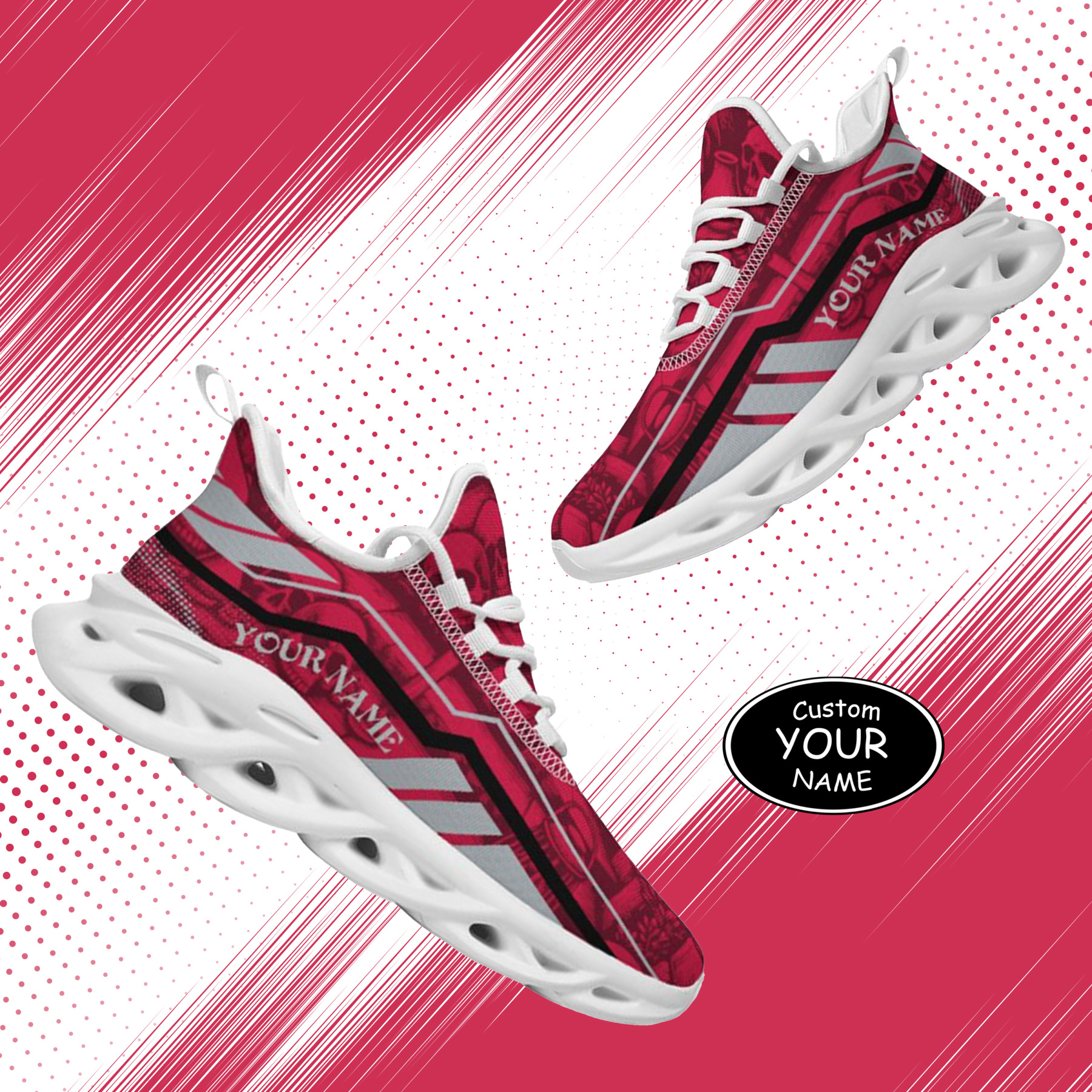 Personalized Ohio State Buckeyes Custom Max Sowl Shoes, Patriotic Running Sneakers, Custom Comfortable Walking Shoes