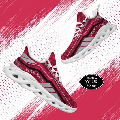 Personalized Ohio State Buckeyes Custom Max Sowl Shoes, Patriotic Running Sneakers, Custom Comfortable Walking Shoes