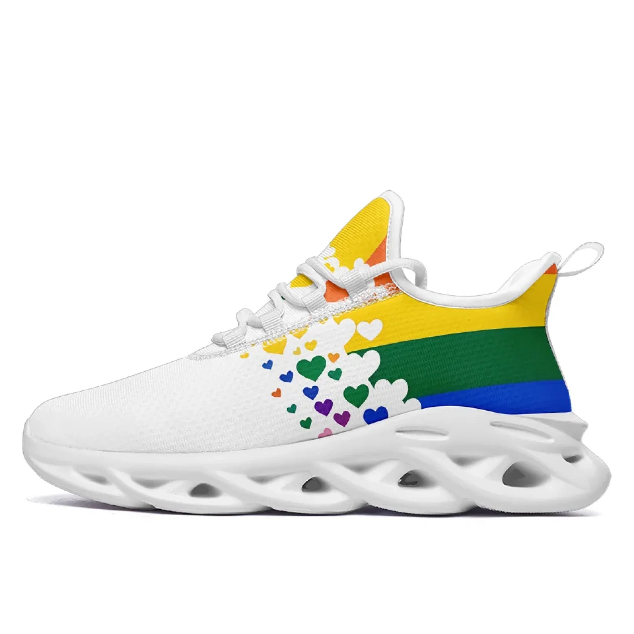 Personalized Pride Moon Sneakers, Custom LGBTQ+ Themed Shoes, Stylish & Supportive Shoes, Unisex Walking Shoes