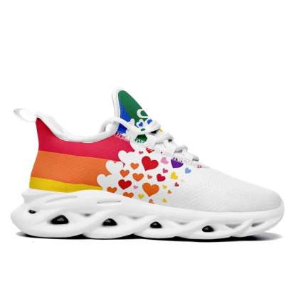 Personalized Pride Moon Sneakers, Custom LGBTQ+ Themed Shoes, Stylish & Supportive Shoes, Unisex Walking Shoes
