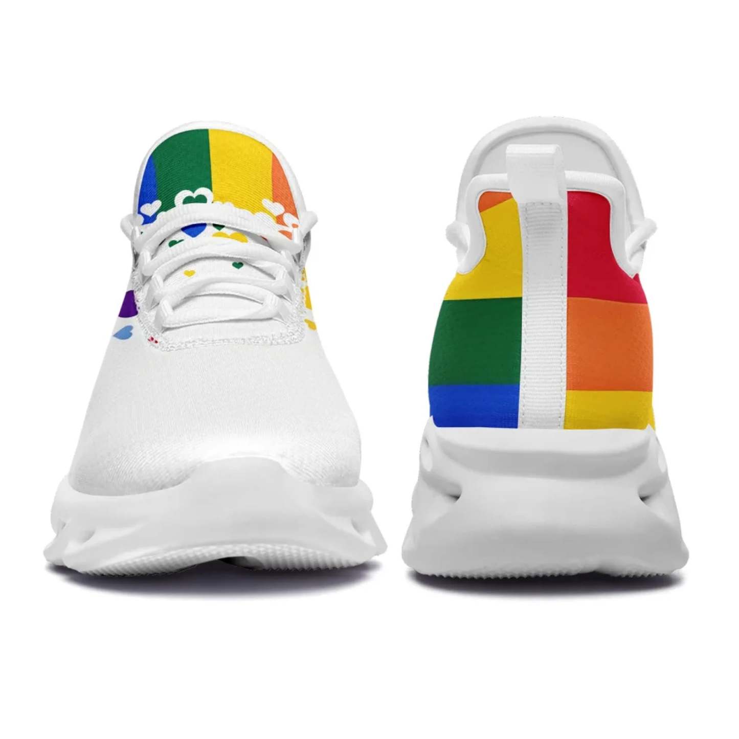 Personalized Pride Moon Sneakers, Custom LGBTQ+ Themed Shoes, Stylish & Supportive Shoes, Unisex Walking Shoes