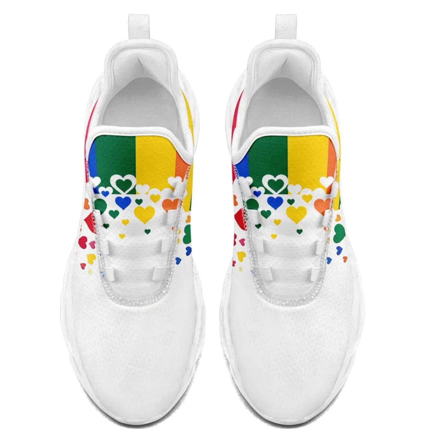 Personalized Pride Moon Sneakers, Custom LGBTQ+ Themed Shoes, Stylish & Supportive Shoes, Unisex Walking Shoes
