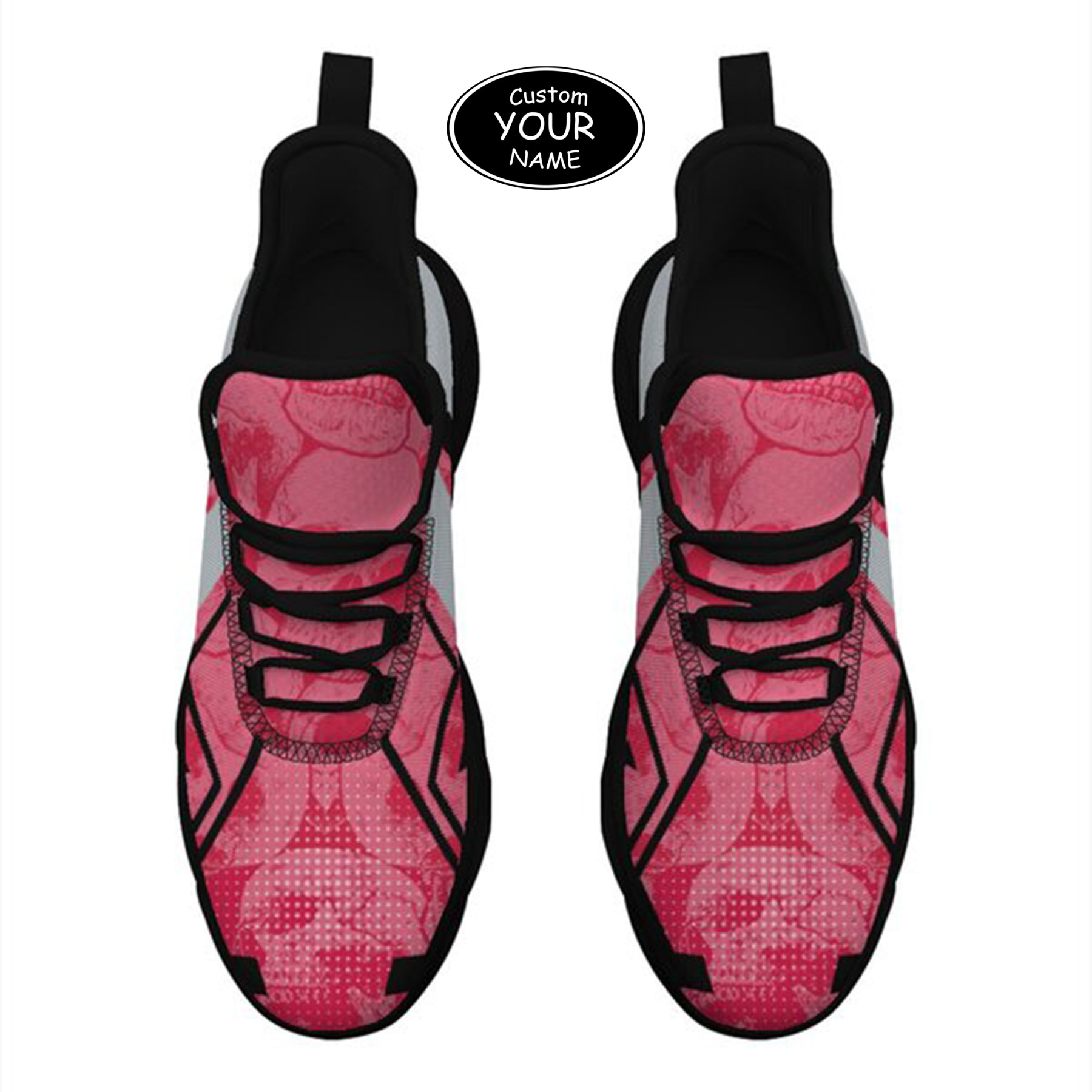 Max Sowl-25-yy-Columbus-3-5, Personalized Ohio State Buckeyes Custom Max Sowl Shoes, Personalized Skull Sport Footwear, Custom Color-Blocked Running Shoes