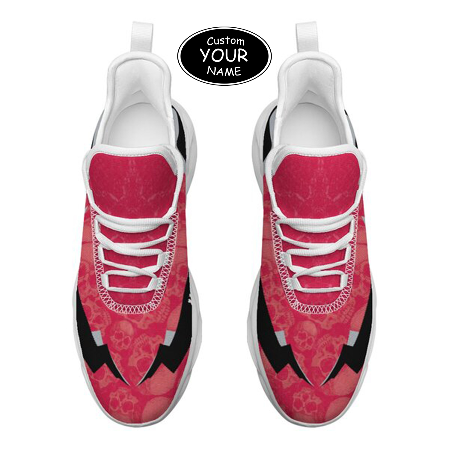 Max Sowl-25-cy-Columbus-3-6, Personalized Ohio State Buckeyes Custom Max Sowl Shoes, Personalized Skull Sport Footwear, Custom Color-Blocked Running Shoes