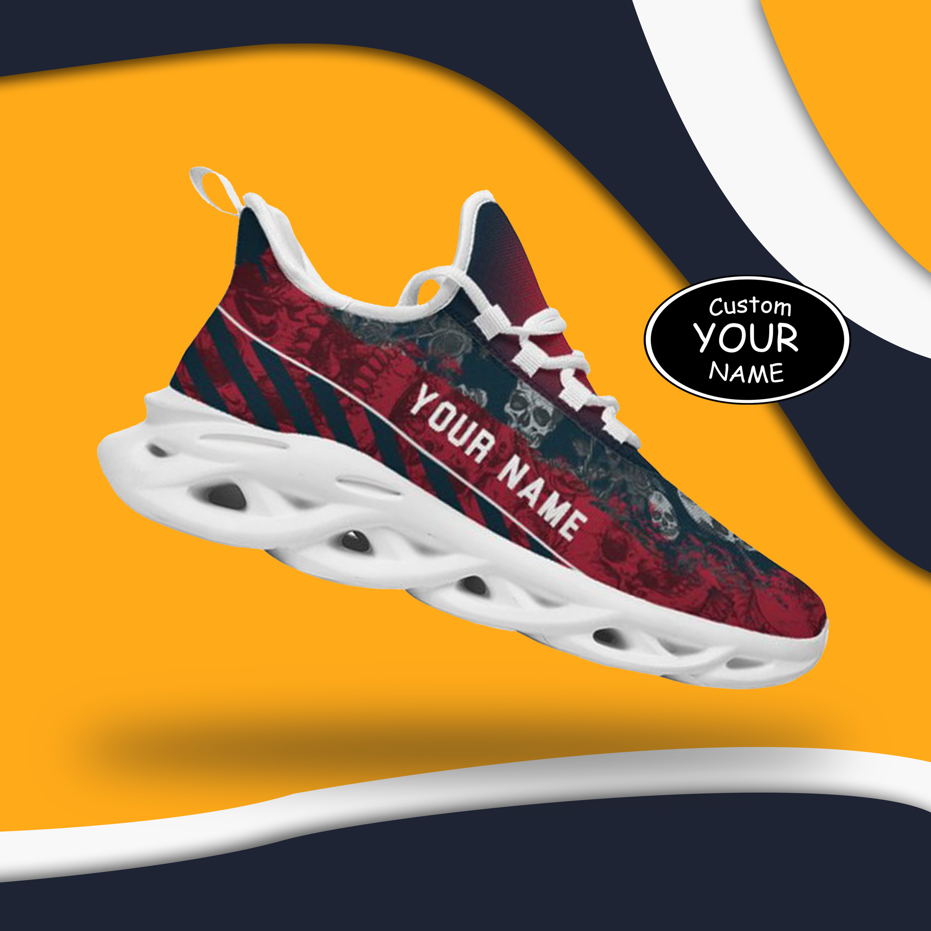 Personalized  Houston Sneakers, Custom Breathable Walking Shoes, Patriotic Running Shoes,Max Sowl-25-cy-Houston-12-2
