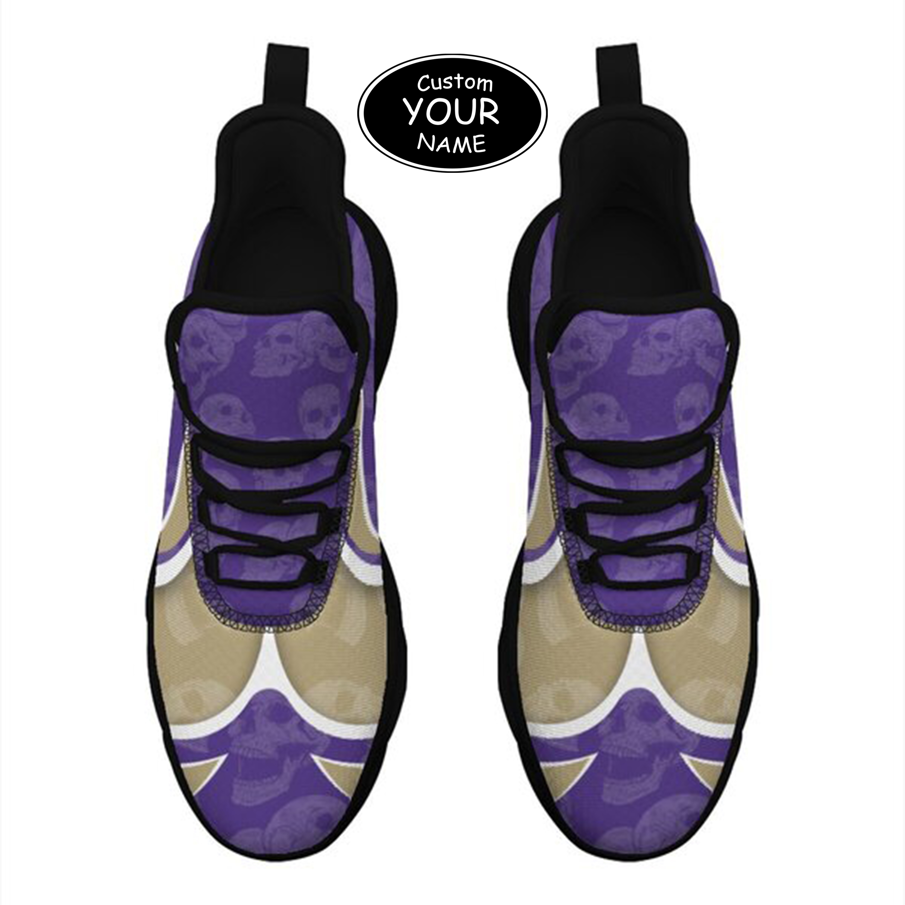 Max Sowl-25-cy-Seattle-13-5, Personalized Washington Huskies Custom Max Sowl Shoes, Personalized Skull Sport Footwear, Custom Color-Blocked Running Shoes