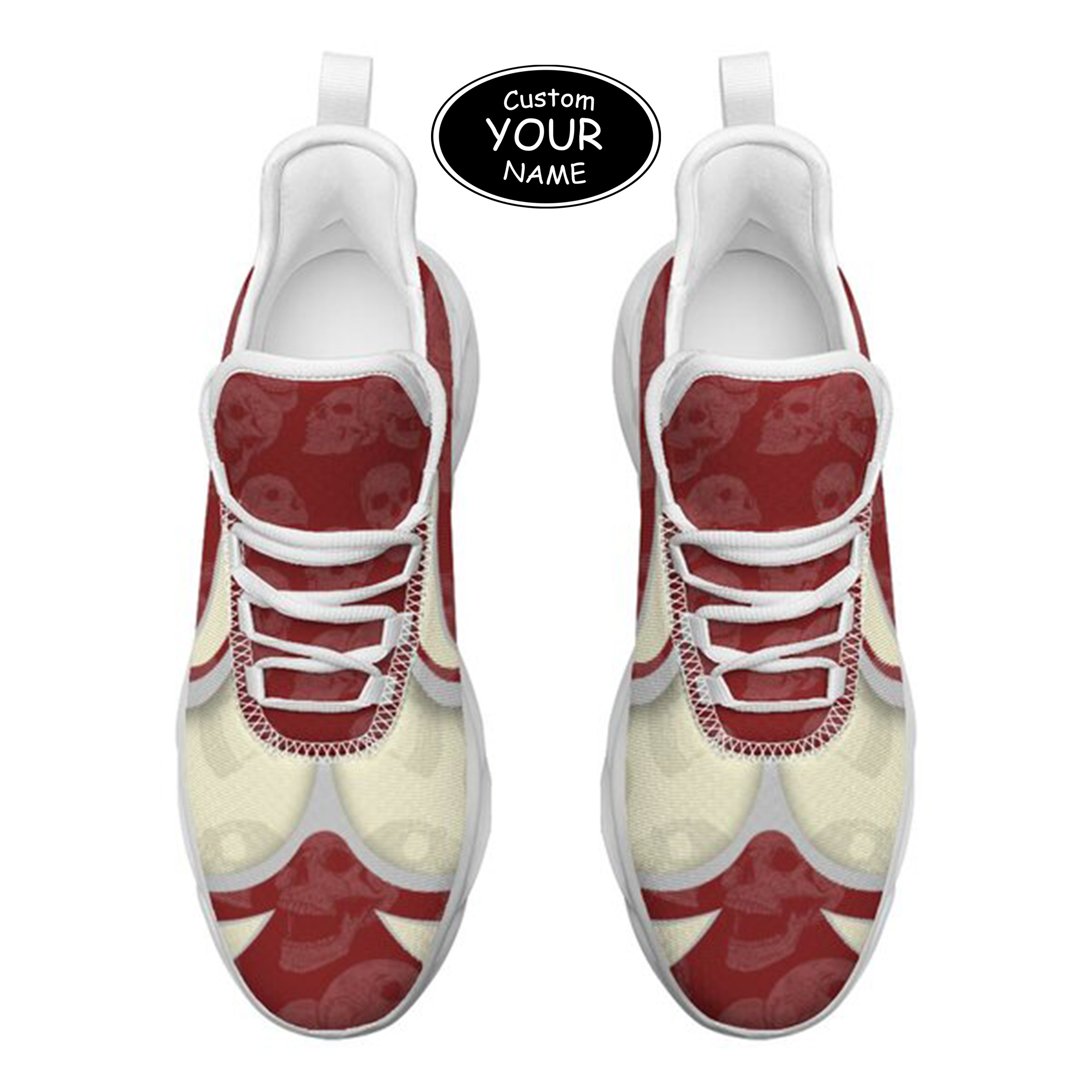 Max Sowl-25-cy-Norman-4-5, Personalized Oklahoma Sooners Custom Max Sowl Shoes, Personalized Skull Sport Footwear, Custom Color-Blocked Running Shoes