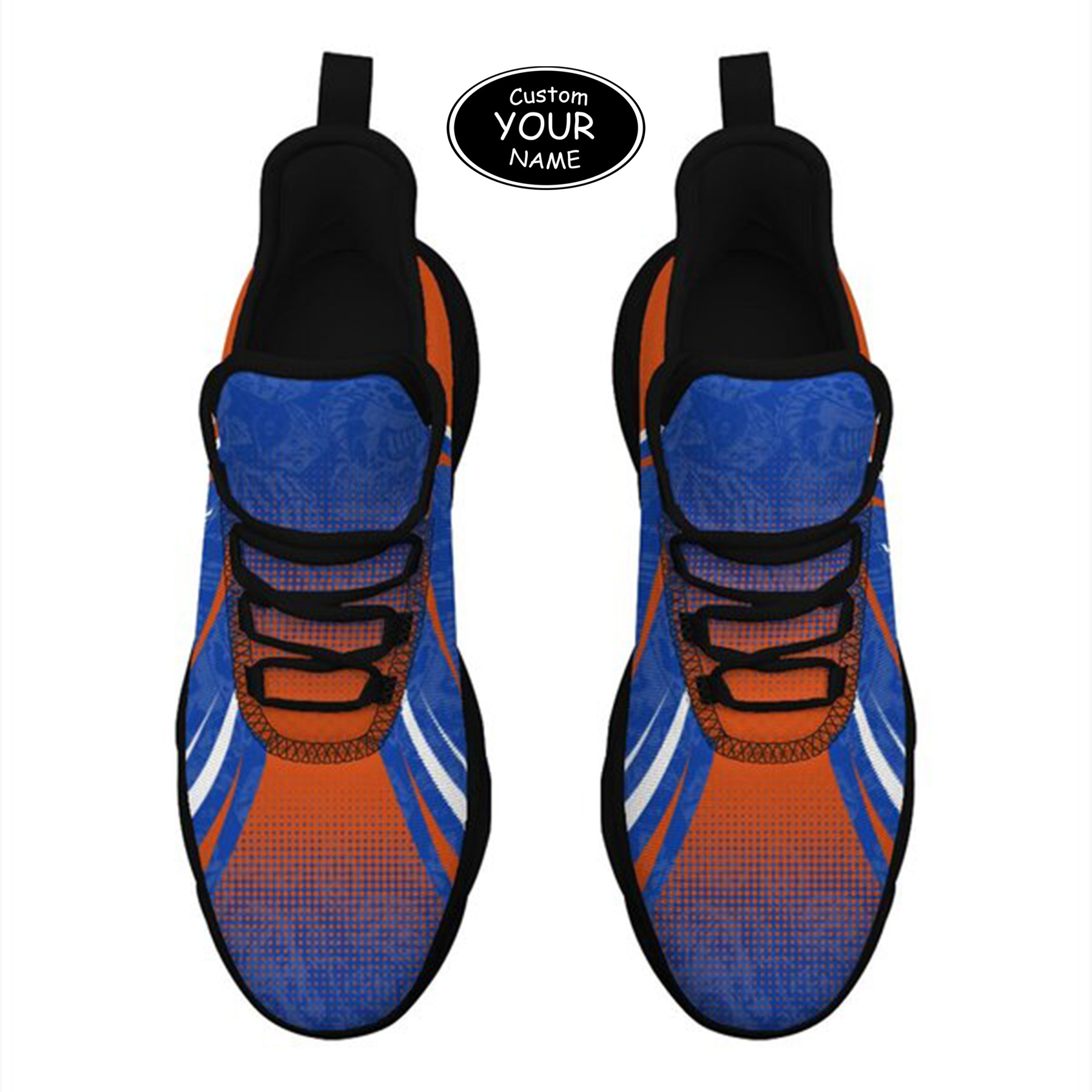 Max Sowl-25-yy-Boise-23-6, Personalized Boise State Broncos Custom Max Sowl Shoes, Personalized Skull Sport Footwear, Custom Color-Blocked Running Shoes