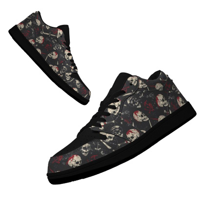 Jordan 1 Low-25-yy-skull-20, Jordan 1 Retro Low Sneakers, Personalized Gothic Shoes, Skull Design, Unisex Non Slip Walking Sneakers, Lightweight Breathable Running Shoes, Casual Sports Shoes, Unique Holidays Gifts
