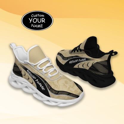 Personalized Army Black Knights Custom Max Sowl Shoes, Patriotic Running Sneakers, Custom Comfortable Walking Shoes