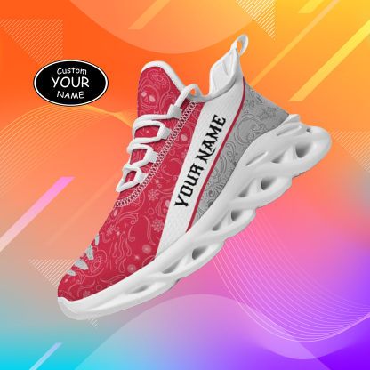 Personalized Alabama Crimson Tide Custom Max Sowl Shoes, Patriotic Running Sneakers, Custom Comfortable Walking Shoes