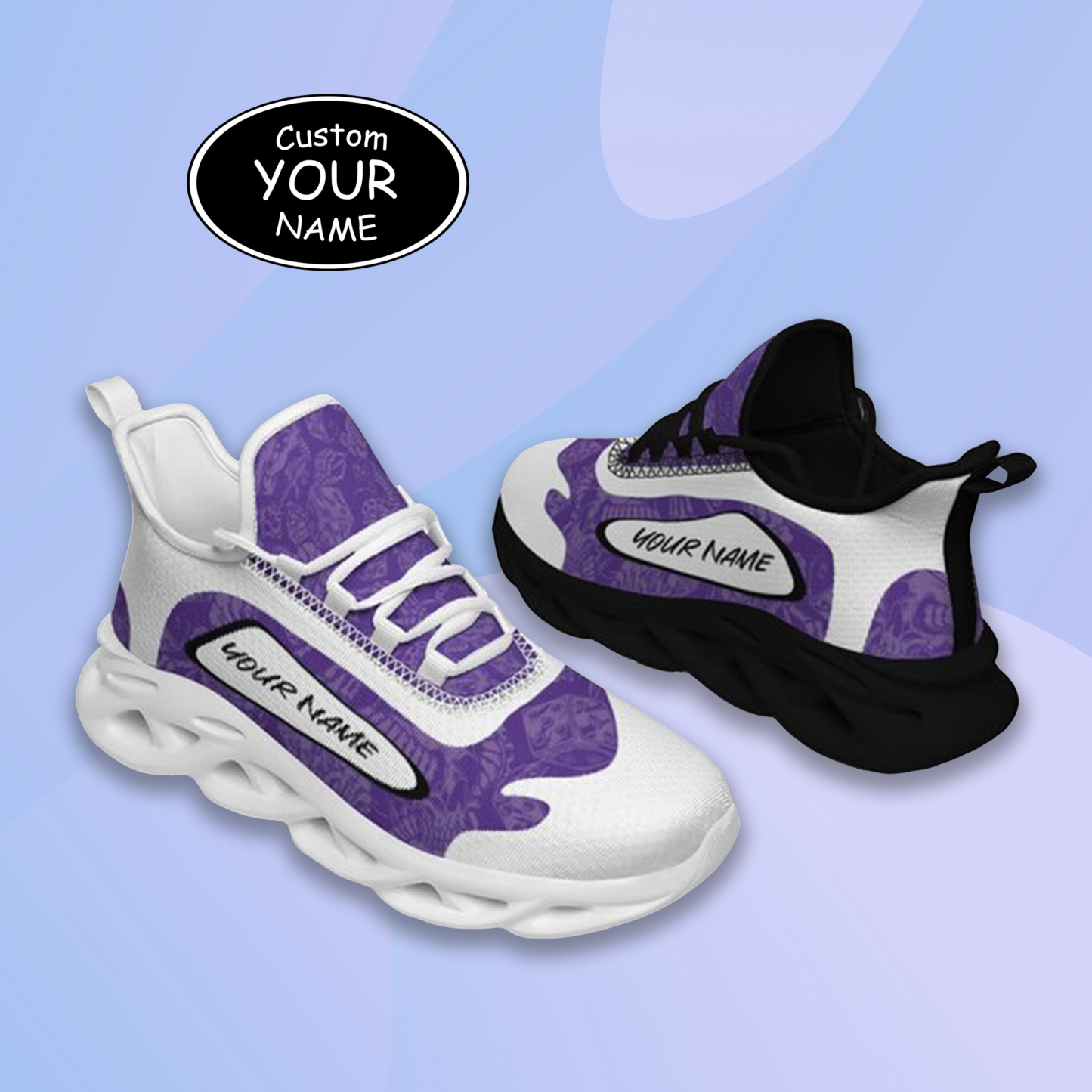 Personalized Northwestern Wildcats Custom Max Sowl Shoes, Patriotic Running Sneakers, Custom Comfortable Walking Shoes