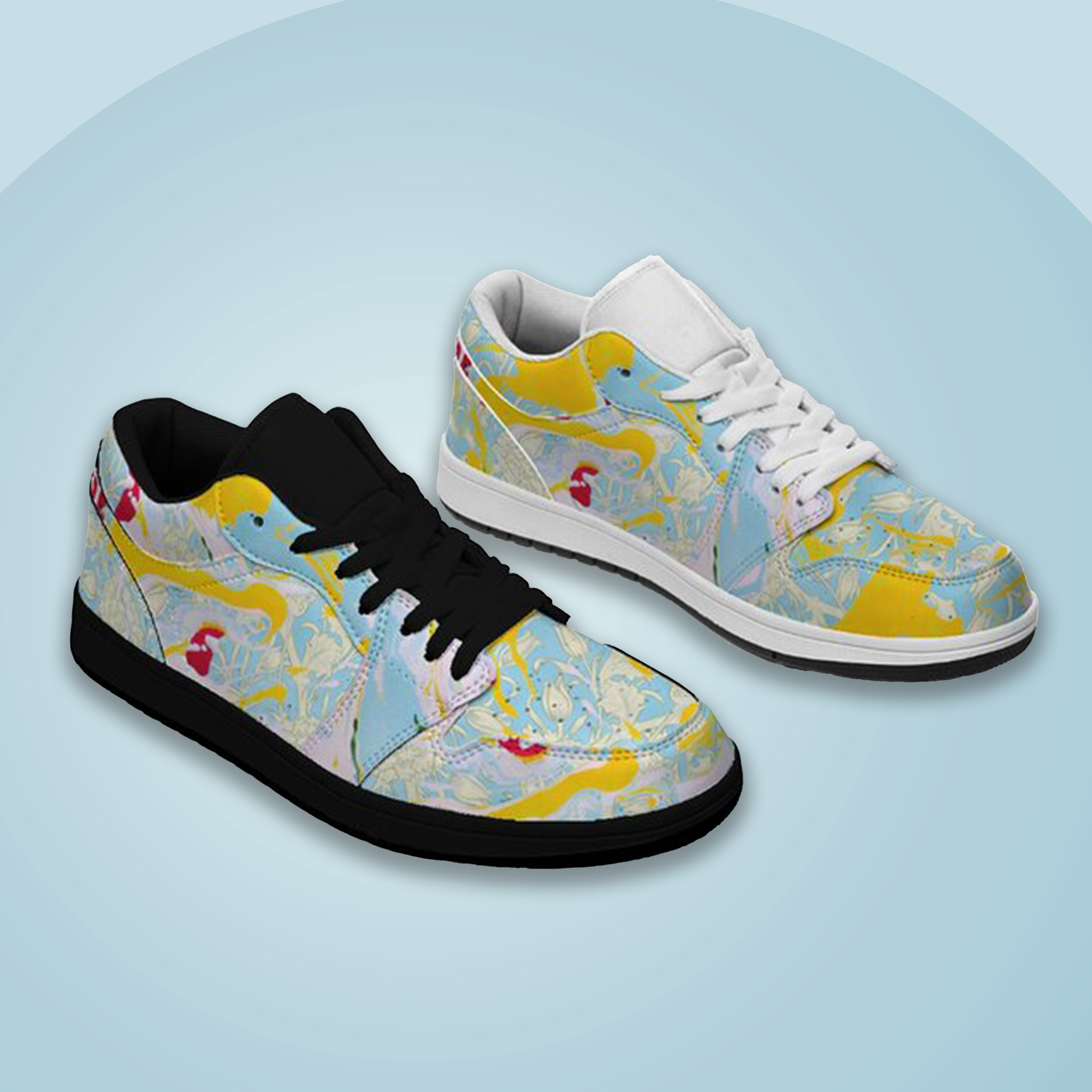Jordan 1-25-cy-Quiet Luxe-8, Jordan 1 Retro Low Sneakers, Personalized Light Luxury Vintage Sneakers, Custom Printed Design, Light Breathable, Casual Walking Shoes, Fashion Sneakers