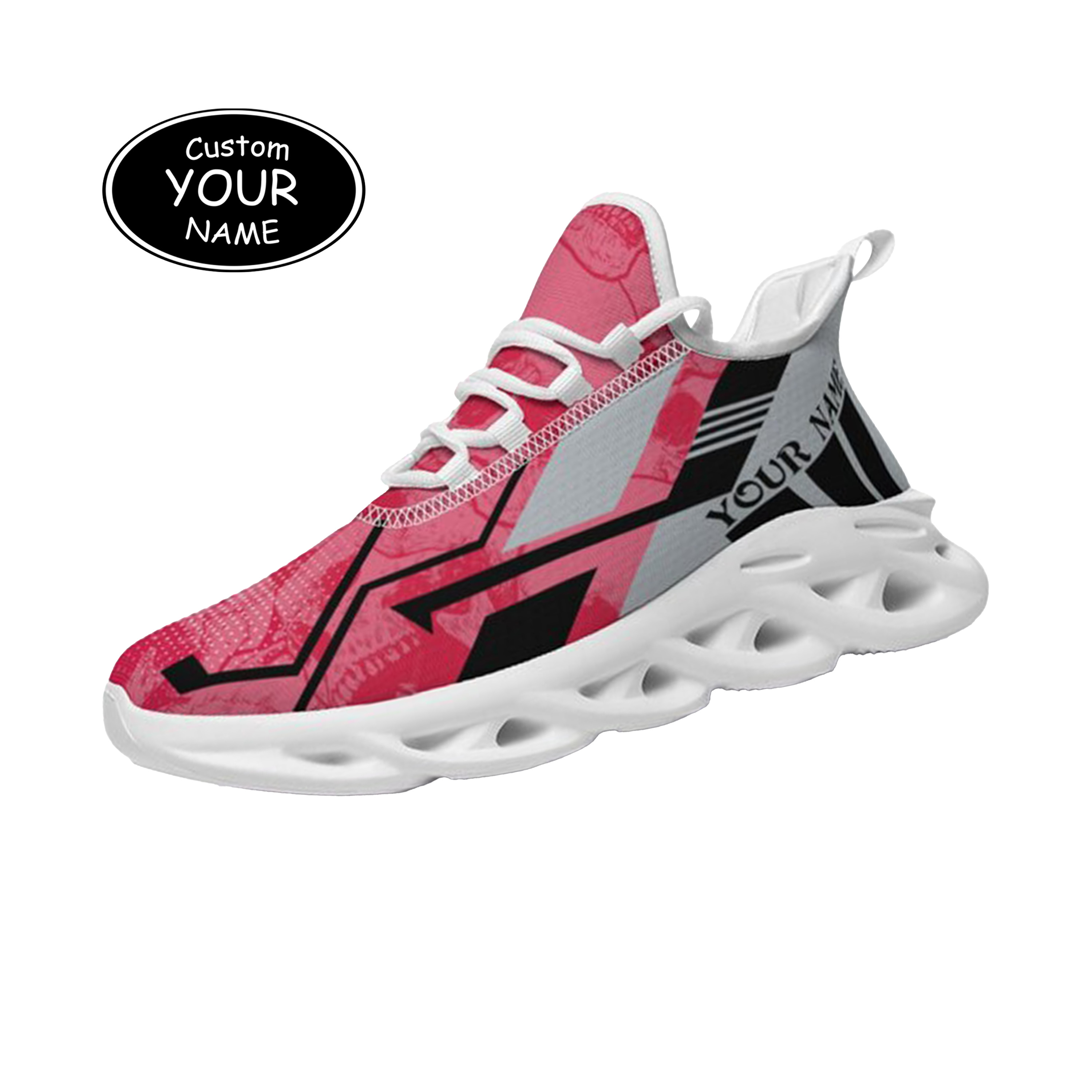 Max Sowl-25-yy-Columbus-3-5, Personalized Ohio State Buckeyes Custom Max Sowl Shoes, Personalized Skull Sport Footwear, Custom Color-Blocked Running Shoes