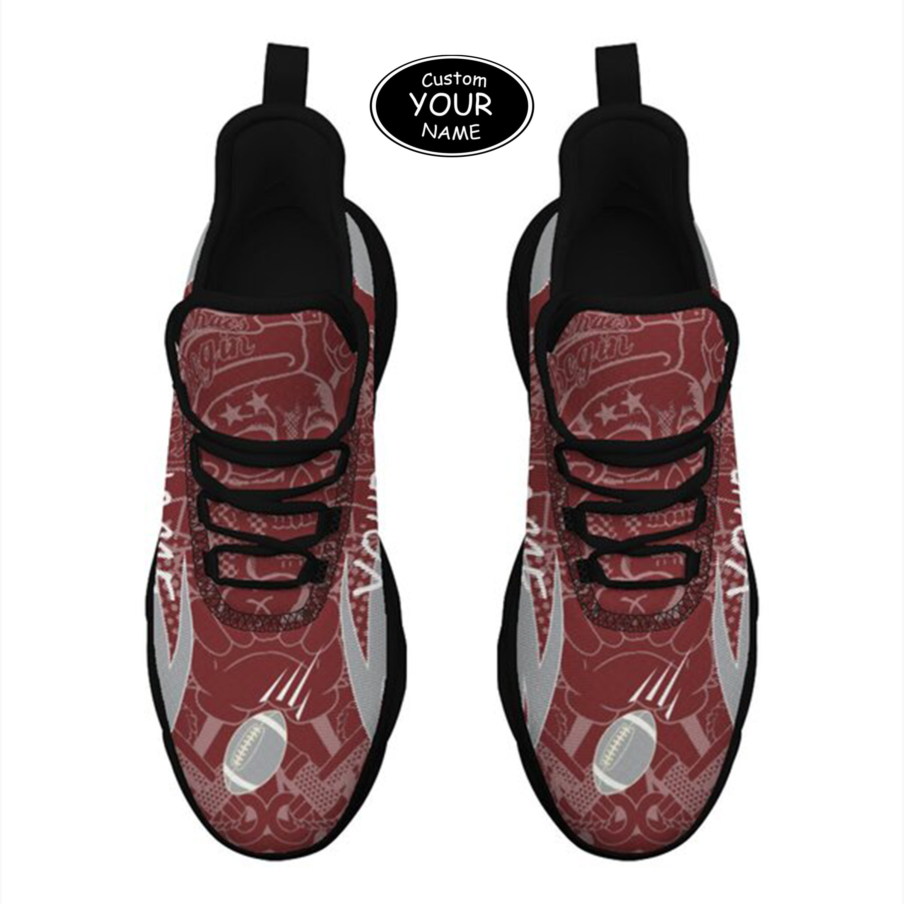 Max Sowl-25-yy-College Station-16-4, Personalized Texas A&M Aggies Custom Max Sowl Shoes, Personalized Sport Footwear, Custom Color-Blocked Running Shoes