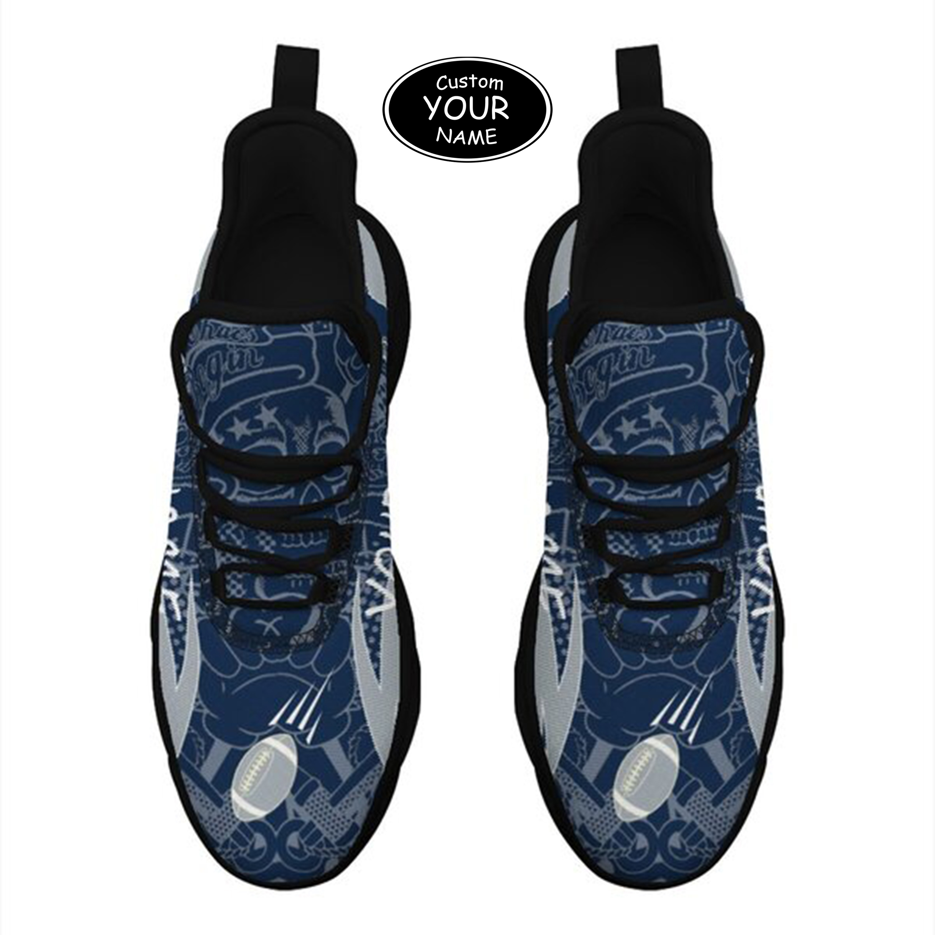 Max Sowl-25-yy-State College-17-4, Personalized Penn State Nittany Lions Custom Max Sowl Shoes, Personalized Sport Footwear, Custom Color-Blocked Running Shoes