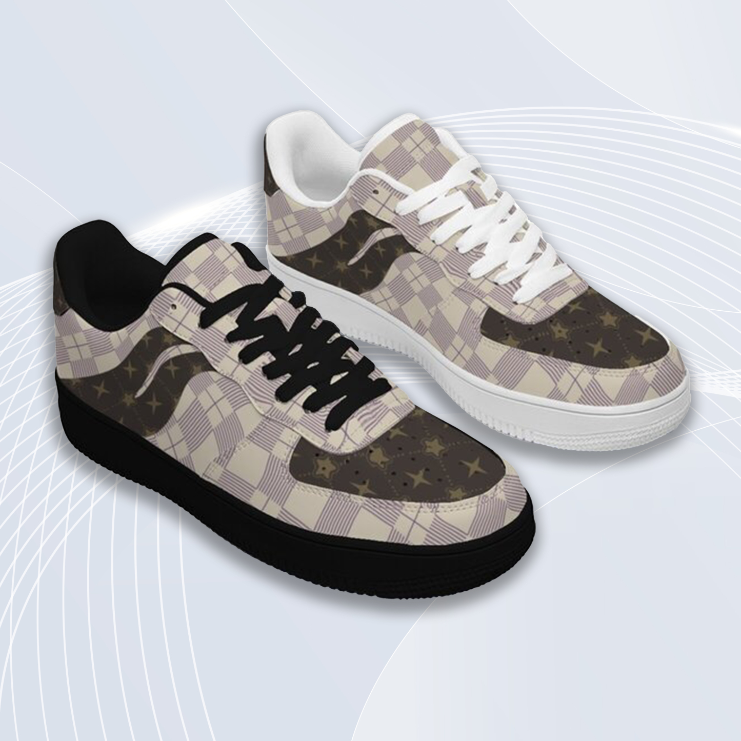 Air Force 1-25-cy-Quiet Luxe-5, Personalized Light Luxury Vintage Sneakers, Breathable Running Shoes, Luxury-inspired Design, Anti-Slip Athletic Shoes, Comfort  Walking  Sneakers