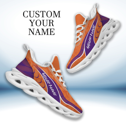 Max Sowl-25-cy-Clemson-1-2, Personalized Clemson Tigers Custom Max Sowl Shoes, Patriotic Running Sneakers, Custom Comfortable Walking Shoes