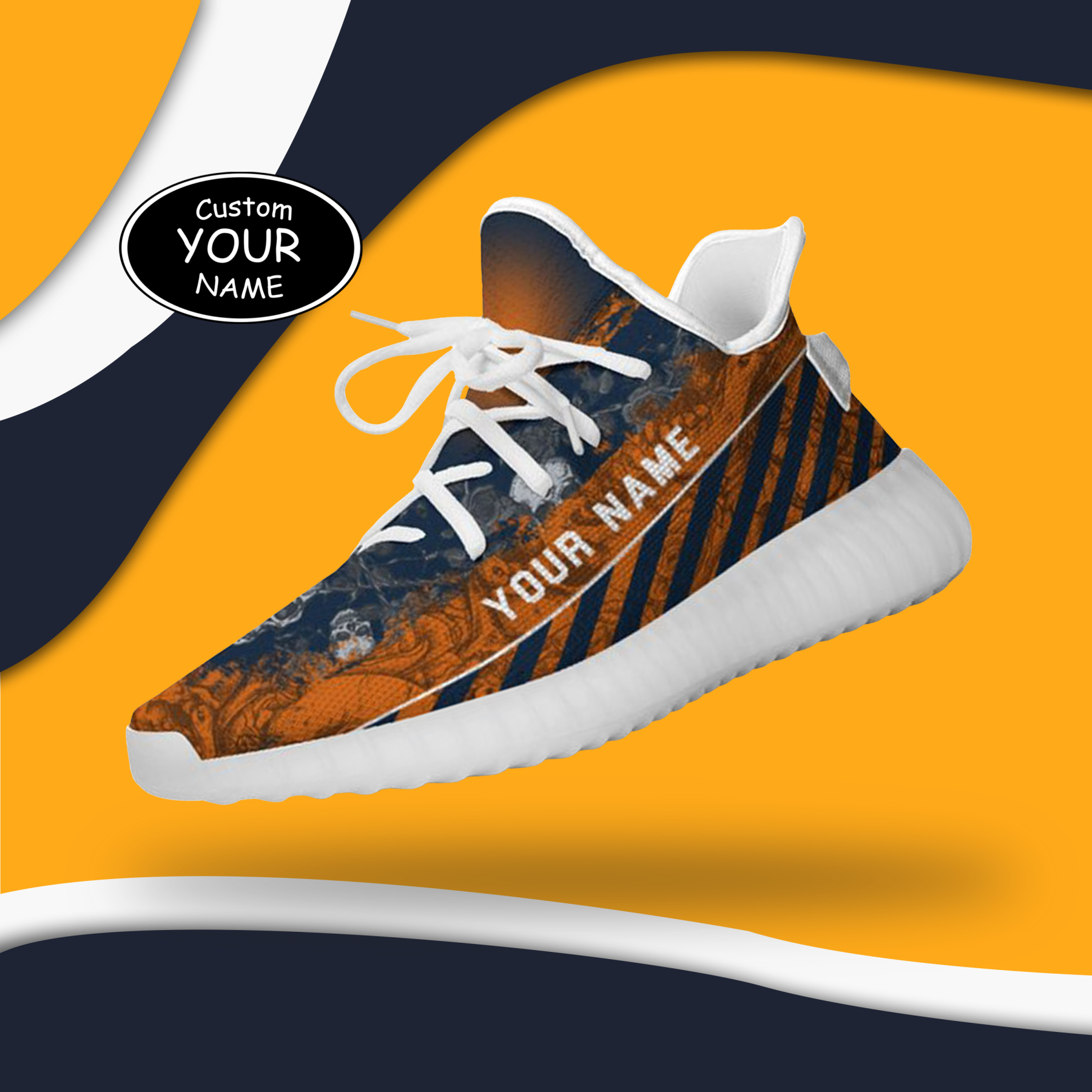 SH051-25-cy-Chicago-7-2，Personalized  Chicago Sneakers, Custom Breathable Walking Shoes, Patriotic Running Shoes