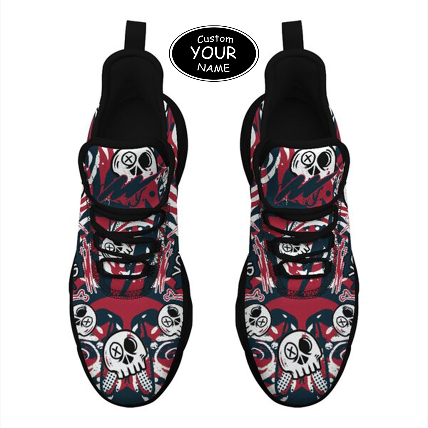 Max Sowl-25-cy-Houston-12-7, Personalized Houston Sneakers, Custom Breathable Walking Shoes, Patriotic Running Shoes