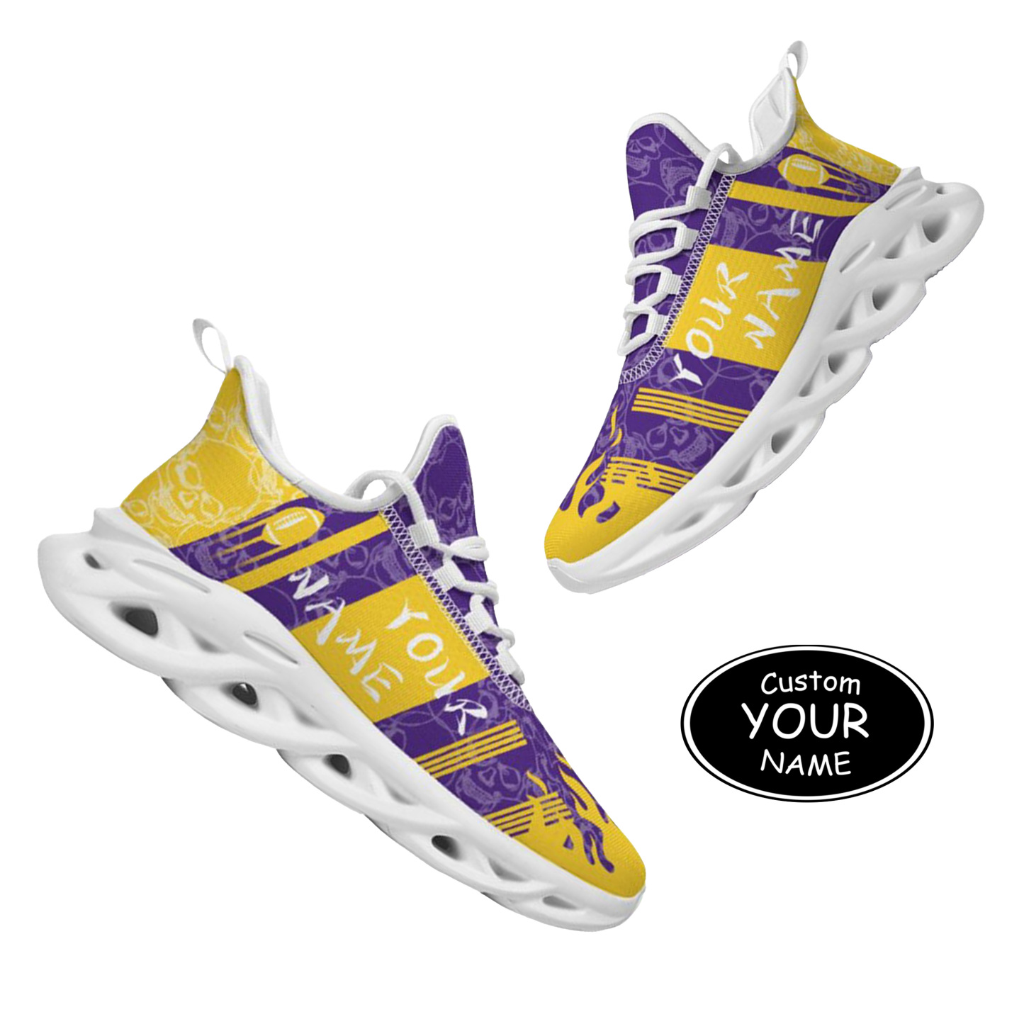Max Sowl-25-yy-Baton Rouge-6-3, Personalized LSU Tigers Custom Max Sowl Shoes, Patriotic Running Sneakers, Custom Comfortable Walking Shoes