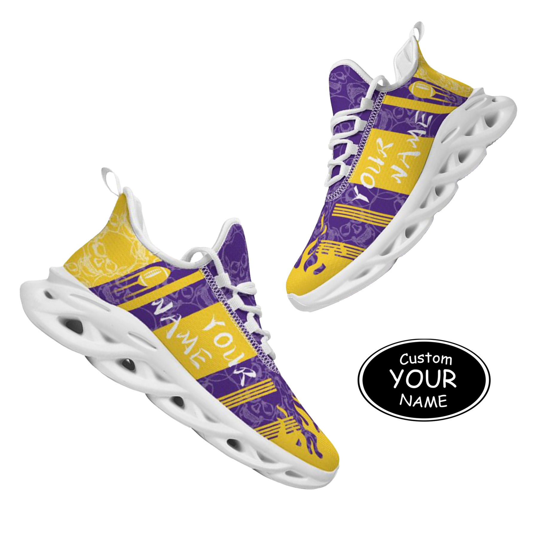 Max Sowl-25-yy-Baton Rouge-6-3, Personalized LSU Tigers Custom Max Sowl Shoes, Patriotic Running Sneakers, Custom Comfortable Walking Shoes