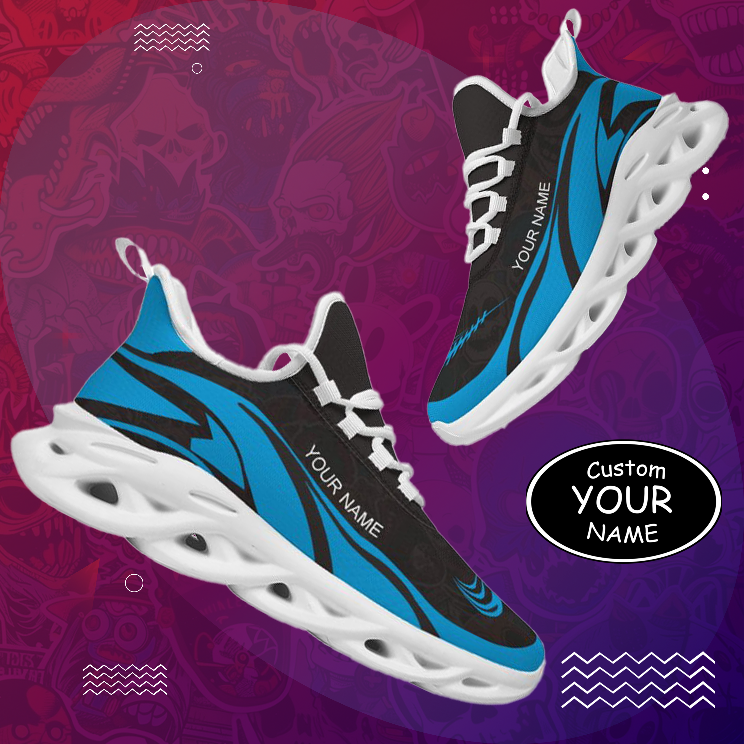 Personalized  North Carolina Sneakers, Custom Breathable Walking Shoes, Patriotic Running Shoes