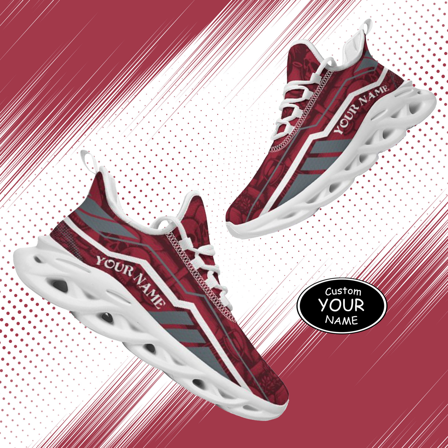 Personalized Washington State Cougars Custom Max Sowl Shoes, Patriotic Running Sneakers, Custom Comfortable Walking Shoes