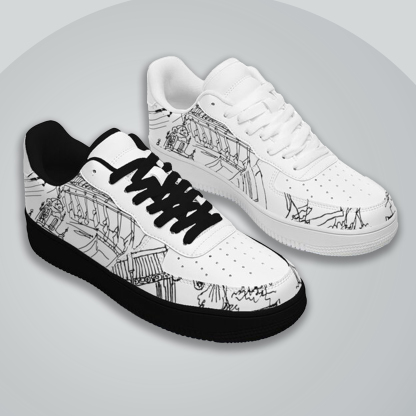 Air Force 1-25-cy-Quiet Luxe-9, Personalized Light Luxury Vintage Sneakers, Custom Printed Design, Light Breathable, Casual Walking Shoes, Fashion Sneakers