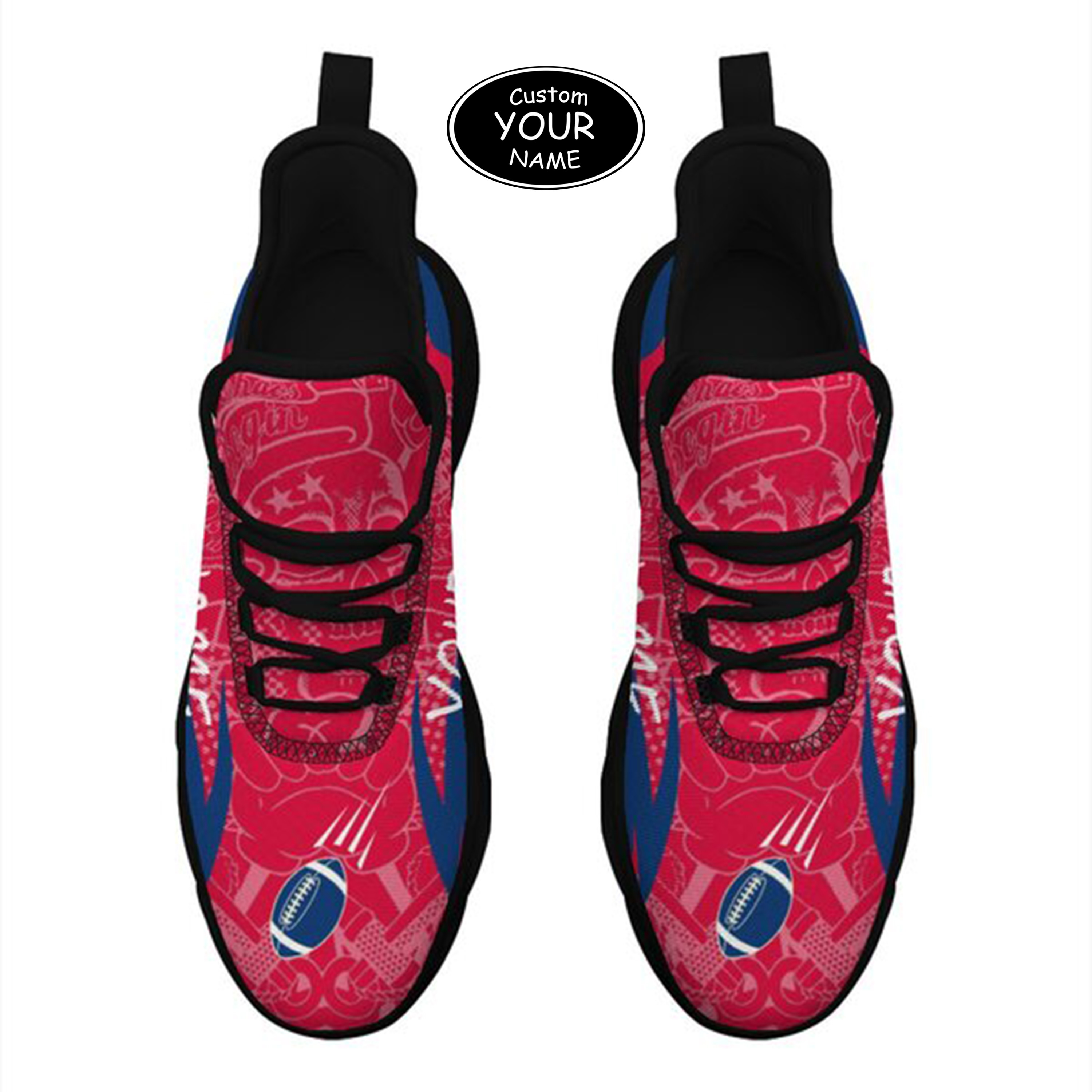 Max Sowl-25-yy-Fresno-18-4, Personalized Fresno State Bulldogs Custom Max Sowl Shoes, Personalized Sport Footwear, Custom Color-Blocked Running Shoes