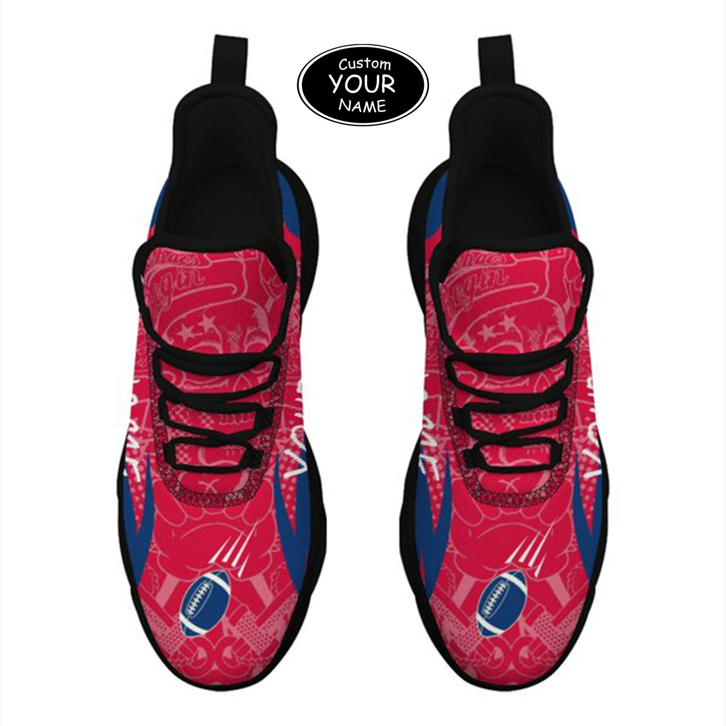 Max Sowl-25-yy-Fresno-18-4, Personalized Fresno State Bulldogs Custom Max Sowl Shoes, Personalized Sport Footwear, Custom Color-Blocked Running Shoes