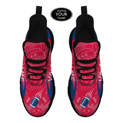 Max Sowl-25-yy-Fresno-18-4, Personalized Fresno State Bulldogs Custom Max Sowl Shoes, Personalized Sport Footwear, Custom Color-Blocked Running Shoes