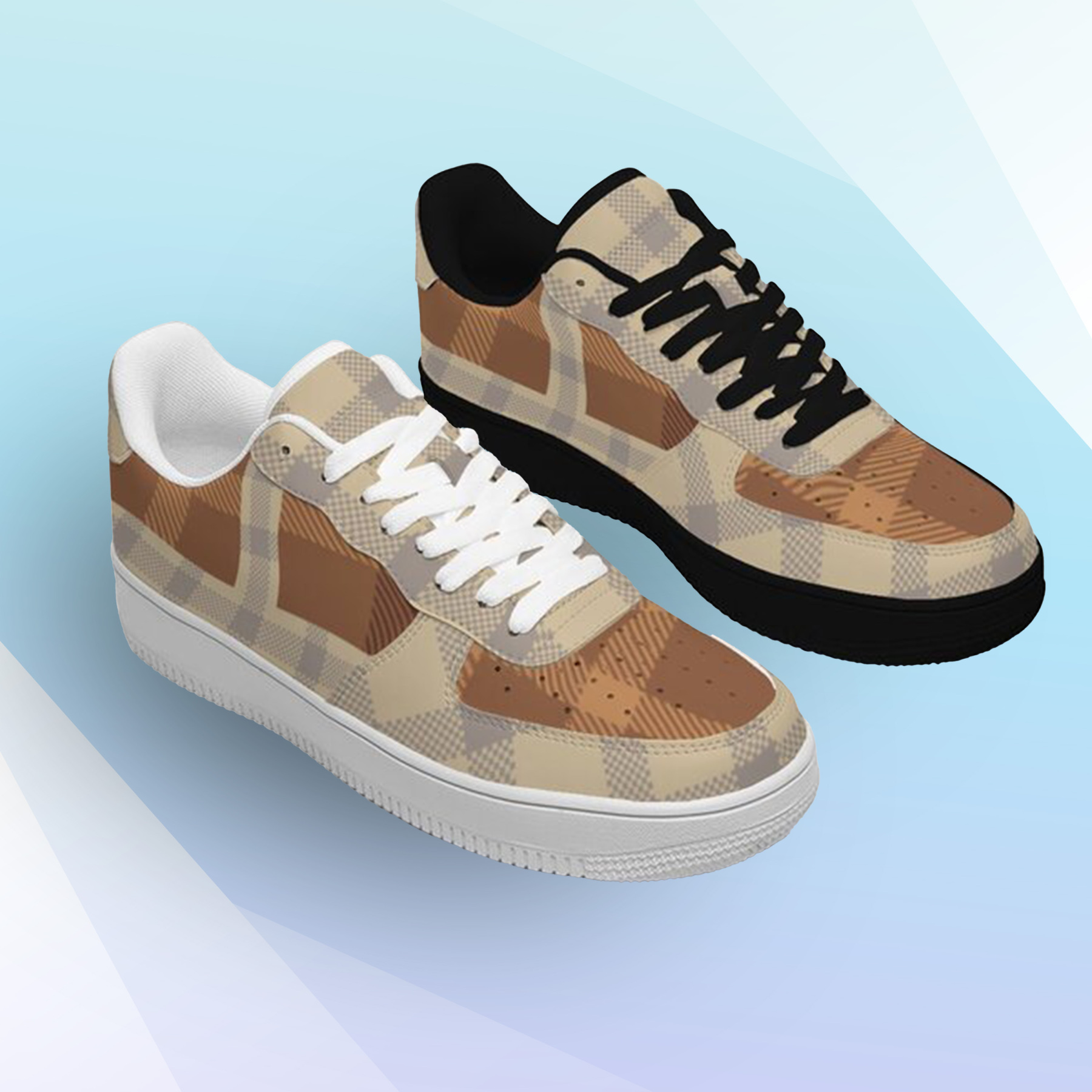 Air Force 1-25-yy-Quiet Luxe-8, Personalized Light Luxury Vintage Sneakers, Custom Patchwork Design, Light Breathable, Casual Walking Shoes, Fashion Sneakers
