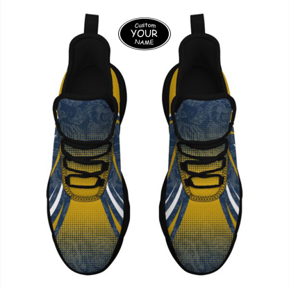 Max Sowl-25-yy-South Bend-5-6, Personalized Notre Dame Fighting Irish Custom Max Sowl Shoes, Personalized Skull Sport Footwear, Custom Color-Blocked Running Shoes