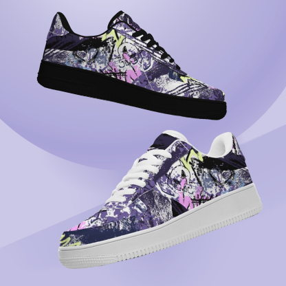 Personalized Light Luxury Vintage Sneakers, Custom Printed Design, Light Breathable, Casual Walking Shoes, Fashion Sneakers Boots