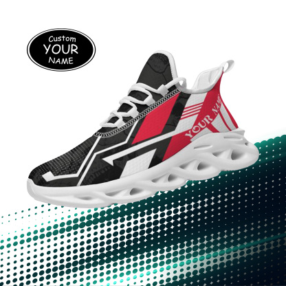 Personalized Cincinnati Bearcats Custom Max Sowl Shoes, Personalized Skull Sport Footwear, Custom Color-Blocked Running Shoes