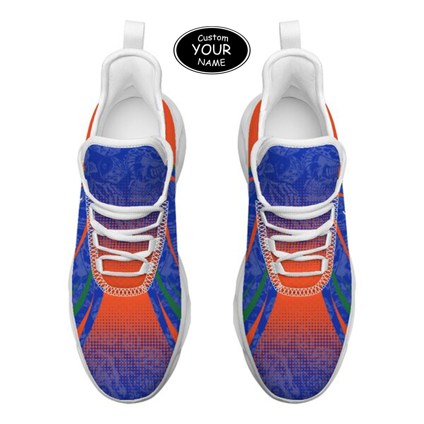 Max Sowl-25-yy-Gainesville-7-6, Personalized Florida Gators Custom Max Sowl Shoes, Personalized Skull Sport Footwear, Custom Color-Blocked Running Shoes